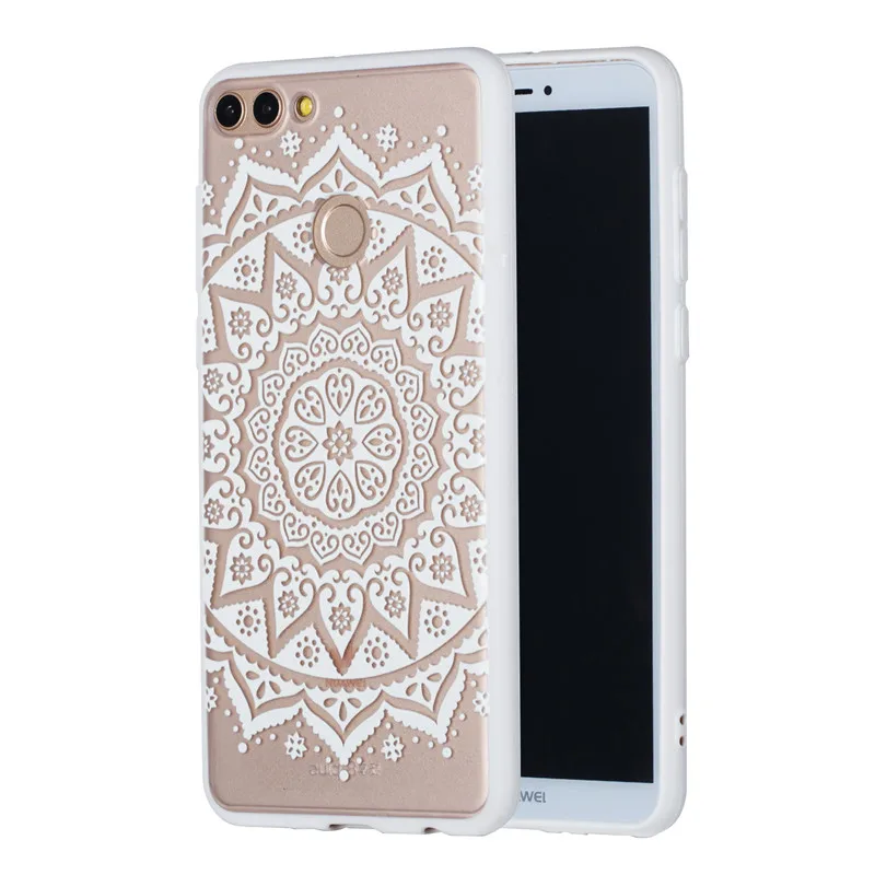 Case For Huawei P Smart Cases Luxury 3D Relief Lace Flower TPU + PC Silicone Case For Huawei Honor7A 7X 10 Y5 Y7 2018 Case Coque (17)