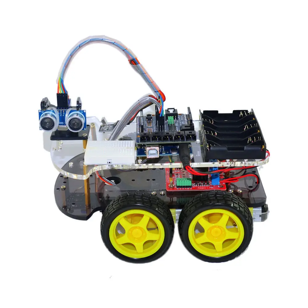 Chassis car 4WD DIY smart car kit Advanced car chassis tracing obstacle avoidance remote smart car kit