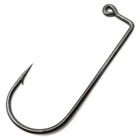 

100pcs 9147 High Carbon Steel Fishhook Black 90 Degree Aberdeen Offset Jig Fishing Hooks Size 8# To 6/0#