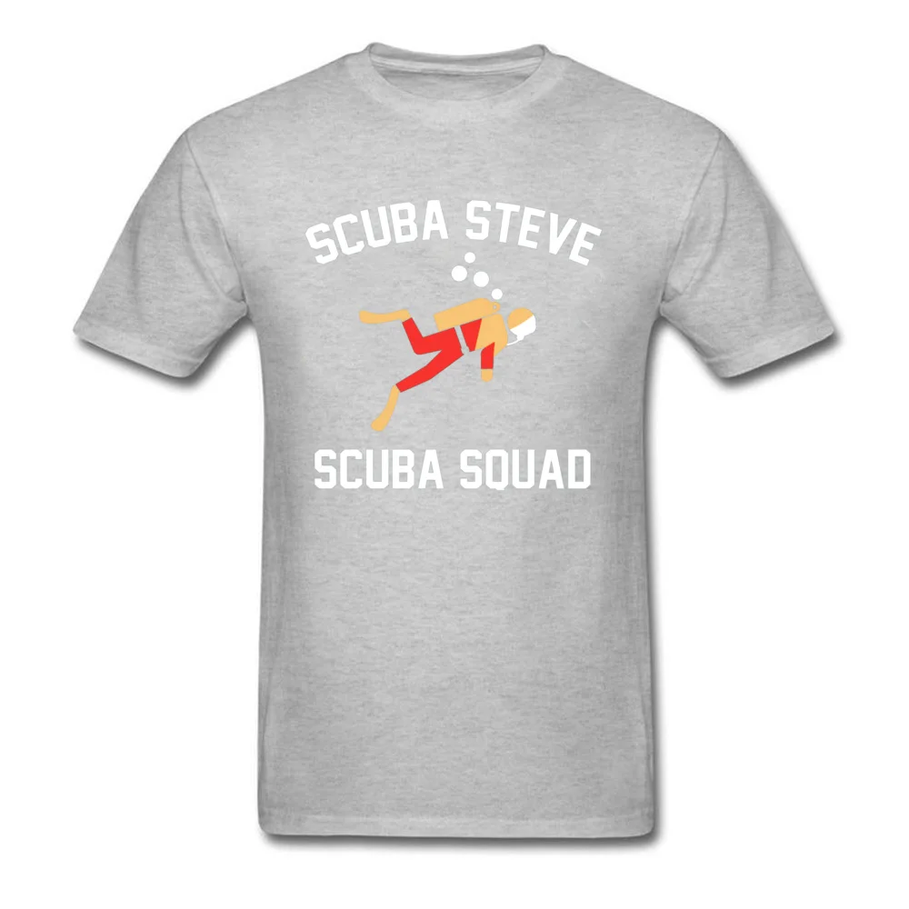 Scuba Steve scuba squad 3452 T-Shirt Newest Short Sleeve Classic 100% Cotton Crew Neck Men's T Shirt T Shirts Thanksgiving Day Scuba Steve scuba squad 3452 grey