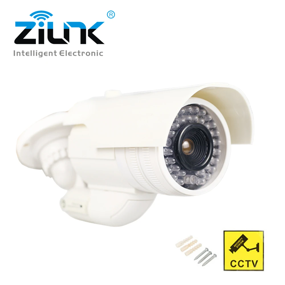 

ZILNK Outdoor Waterproof Fake Dummy Camera With Red LED Light Home Security Surveillance Bullet Simulated CCTV Camera Wholesale