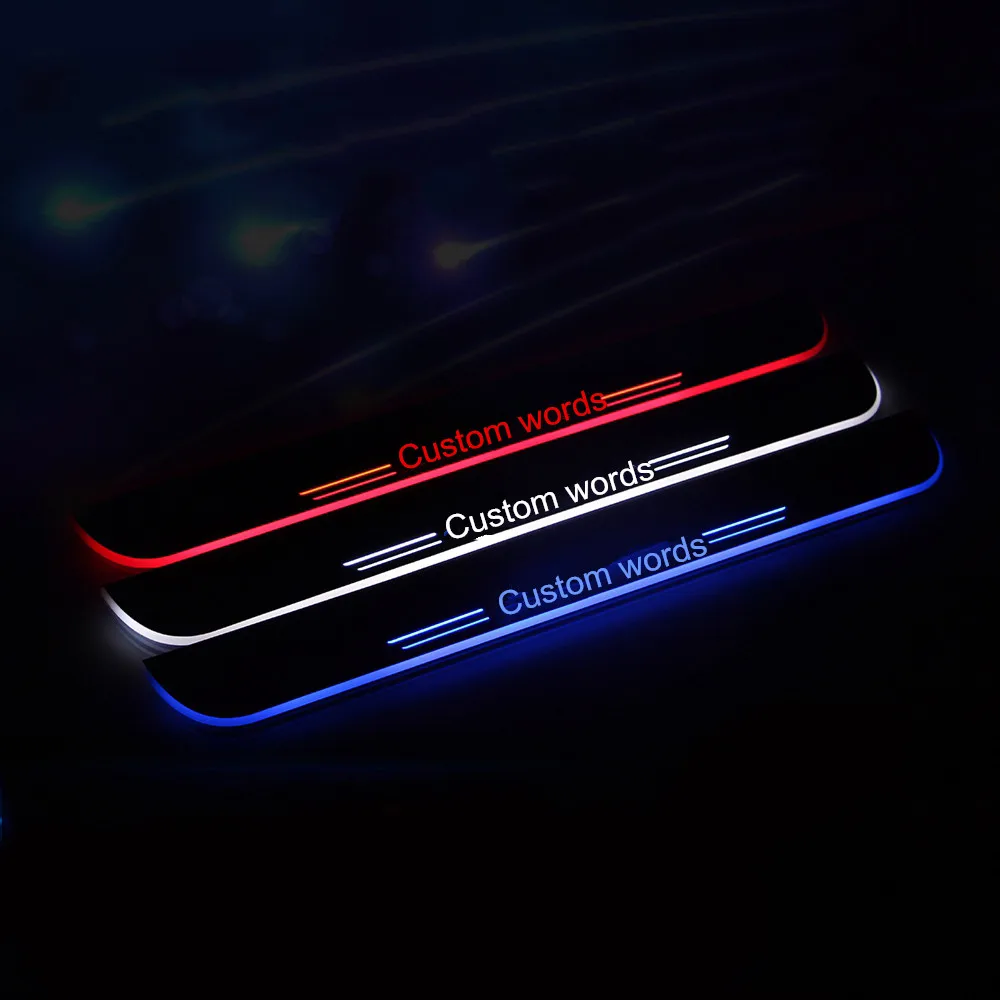 

COOL!! custom-made not steel LED Door Sill Scuff Plate Welcome Pedal For Honda Odyssey Accord Crosstour Fit Vezel Crider CRV