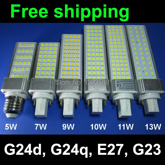 Реальная мощность 2 контакта Φ led pl лампочка лампа 5 Вт 7 9 10 11 12 13 14 драйвер cc SMD5730 2835