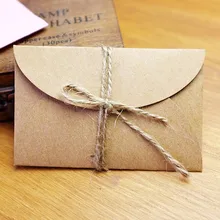 200 шт мини-конверт из крафт-бумаги, Подарочный пакет для свадебных пригласительных открыток, Буквенный декор 9x5,8 см