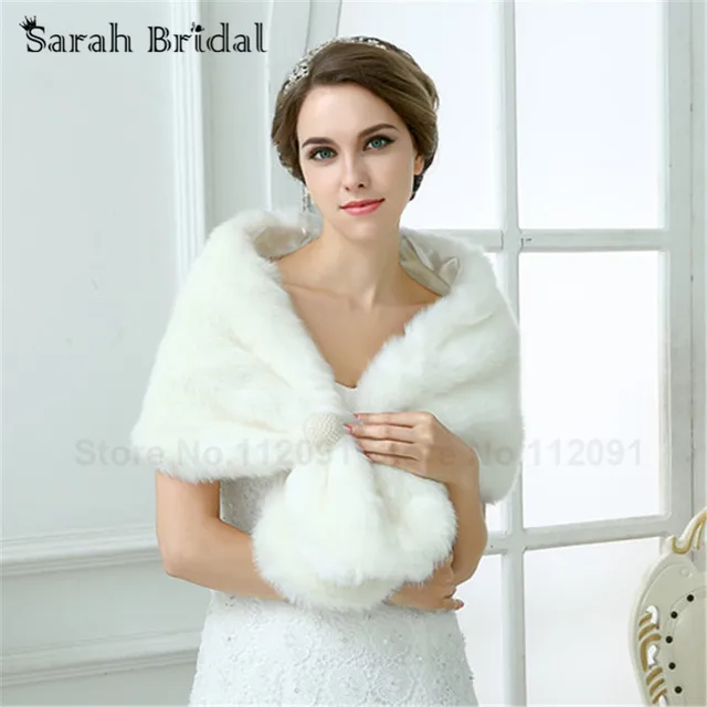 Wedding Jacket Bridal Wraps And Shawls 2017 White Pearl Faux Fur Wedding Jacket Bridal Wraps And Shawls 2017 White Pearl Faux Fur Bolero Capes For Women
