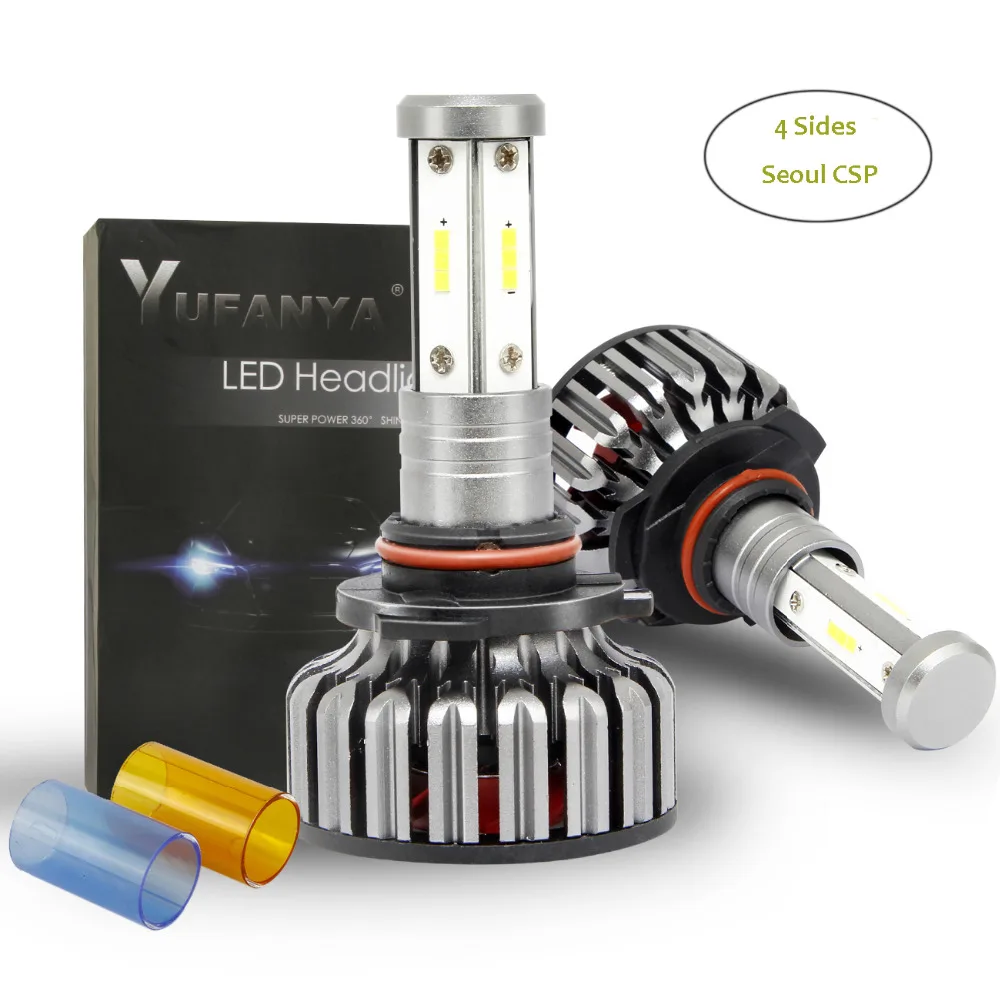 80w car led headlight 360 degree lighting 4 sides seoul CSP chips h1 h3 h4 h11 hb3 hb4 white yellow blue multi changable color 80w car led headlight 360 degree lighting 4 sides seoul CSP chips h1 h3 h4 h11 hb3 hb4 white yellow blue multi changable color