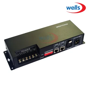 

27CH dmx512 decoder, controller,LED drive,with case, 9 group RGB each CH max 3A,DC12-24V output,for LED, XLR & RJ45 & 3P