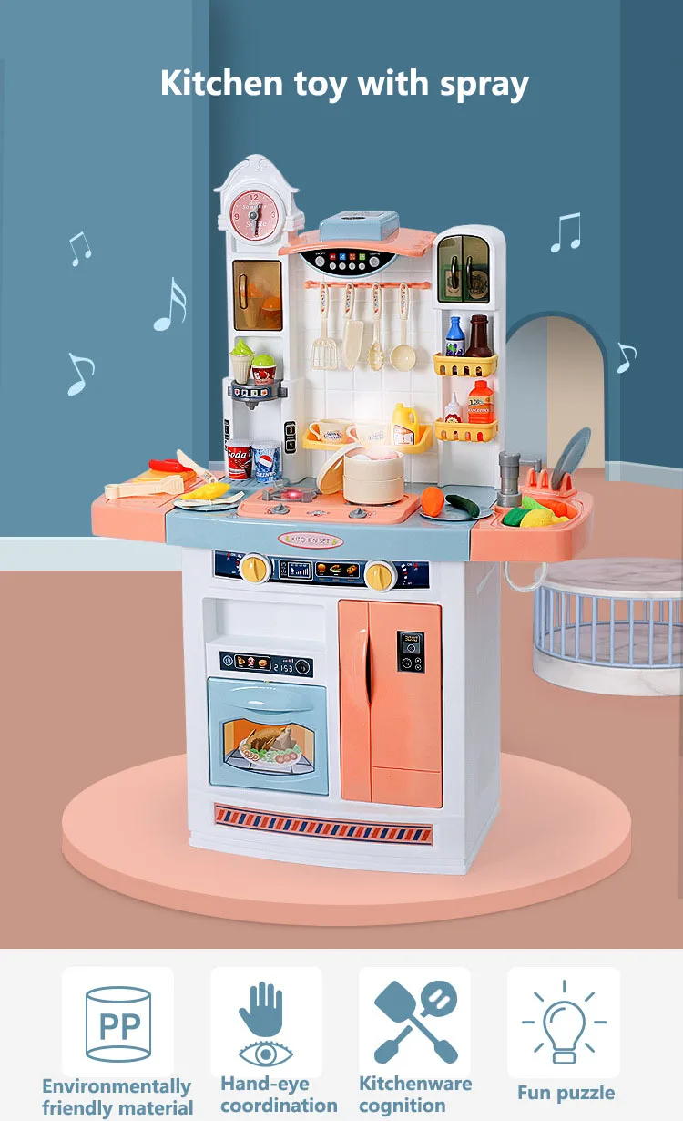 Cozinha do Miúdo Brinquedo de Simulação Spray com Crianças Conjunto de Cozinha para Crianças Brinquedo de Cozinha Conjunto de Jogos Infantil Brilhando Crianças 2 de simulação spray com crianças conjunto de