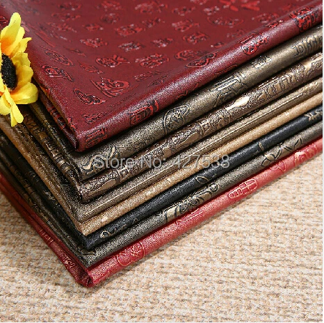 

Faux Embossed PVC Leather Fabrics Photographic Background Chinese Classical Leather Fabrics Artificial Leather Sofas Materials