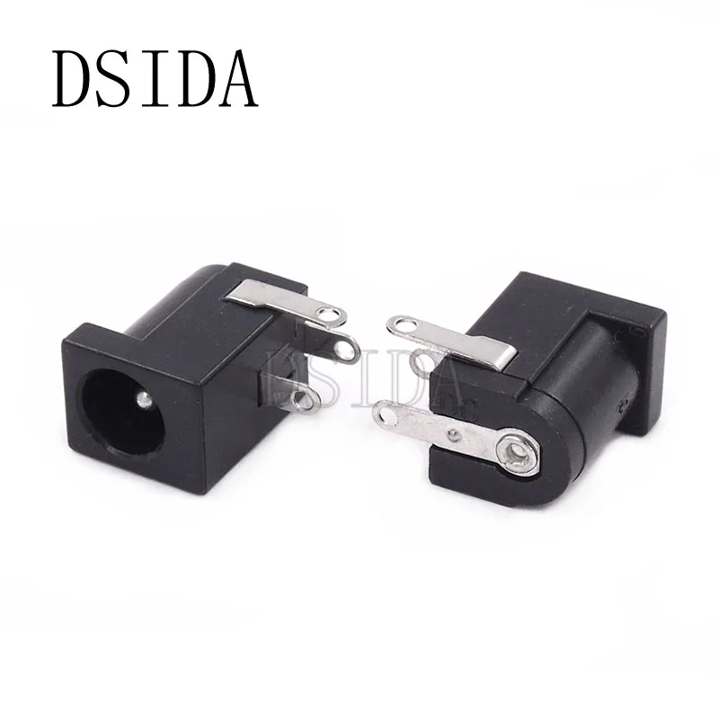

10PCS Black DC-005 DC005 5.5 x 2.1 mm DC Power Jack Socket Connector 5.5*2.1mm 5.5*2.1 Male And Female Plug