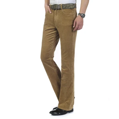 Free Shipping 2022 Men's Autumn Spring Corduroy Boot Cut Pants