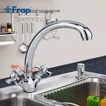 1 Satz Hohe Qualität Solide Küchenarmatur Doppelgriff Torneira Kalt-und Warmwasser Mixer 360 Rotierenden F4224