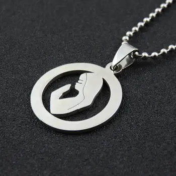 

Fashion Pendant Stainless Steel Maria Necklace Pendant With 50cm Chain Gift Jewelry