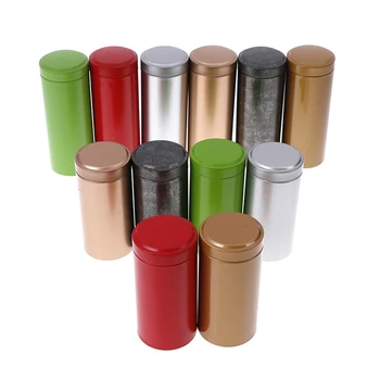 

Portable Travel Tea Caddy Organizer Tea Caddy Mini Aluminum Storage Boxes Sealed Coffee Powder Cans Tea Leaves Container