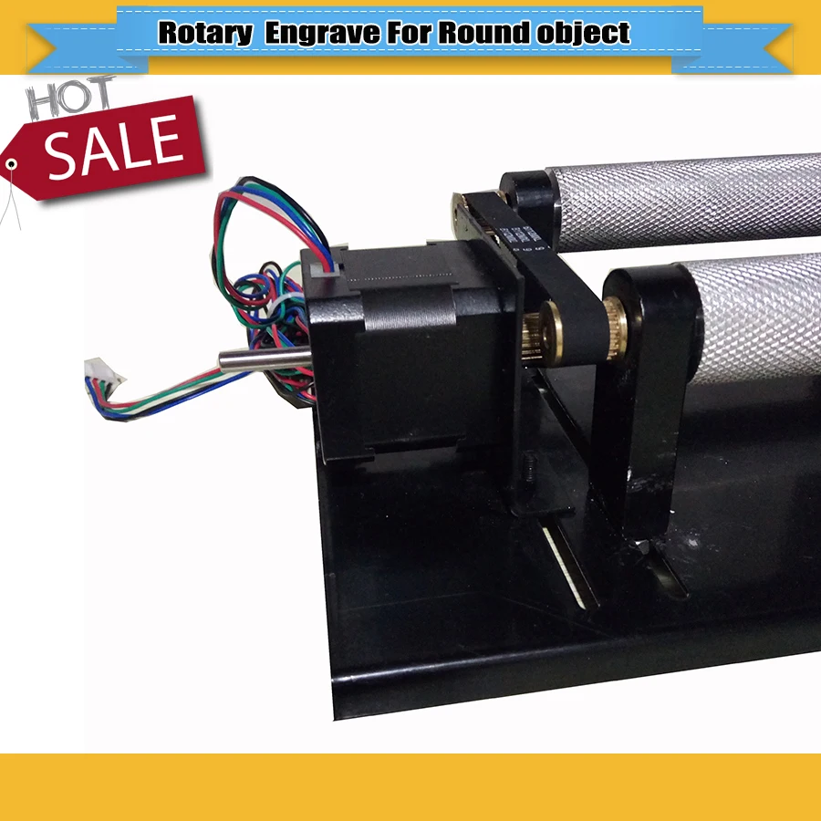 Rotary Axis for Engraving Cylinder Round Objects for Laser Machine