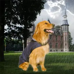 Светоотражающие полосы большая собака плащ с капюшоном Pet Пальто для будущих мам куртка одежда для собак Открытый дождевик