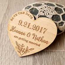Индивидуальные сердца невесты жениха названия деревянные Свадебные сохранить дату магниты подарки на вечеринку, помолвку подарки компании