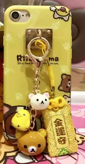 Rilakkuma милый мультфильм кольцо колокольчик силиконовый чехол для телефона чехол для iphone 11 pro 7 6 6splus 8 X XR XS забавная Милая резинка гелевый Чехол - Цвет: 2