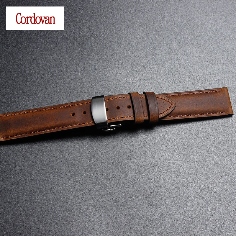 Высококачественный ремешок cordovan из натуральной кожи для наручных часов