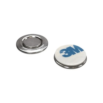 

50pcs Round Magnet Badge Holder with Adhesive for Buttons Magnetic Name Tags Lapel Pins
