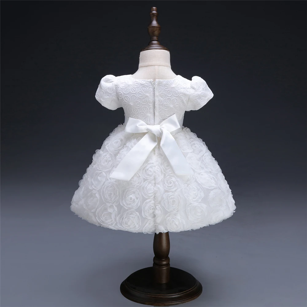 White Baby Dresses Girl Newborn 1st Year Birthday Infant Outfit Cute Princess Party Wedding Christening Dress Gown For Baby Girl (3)