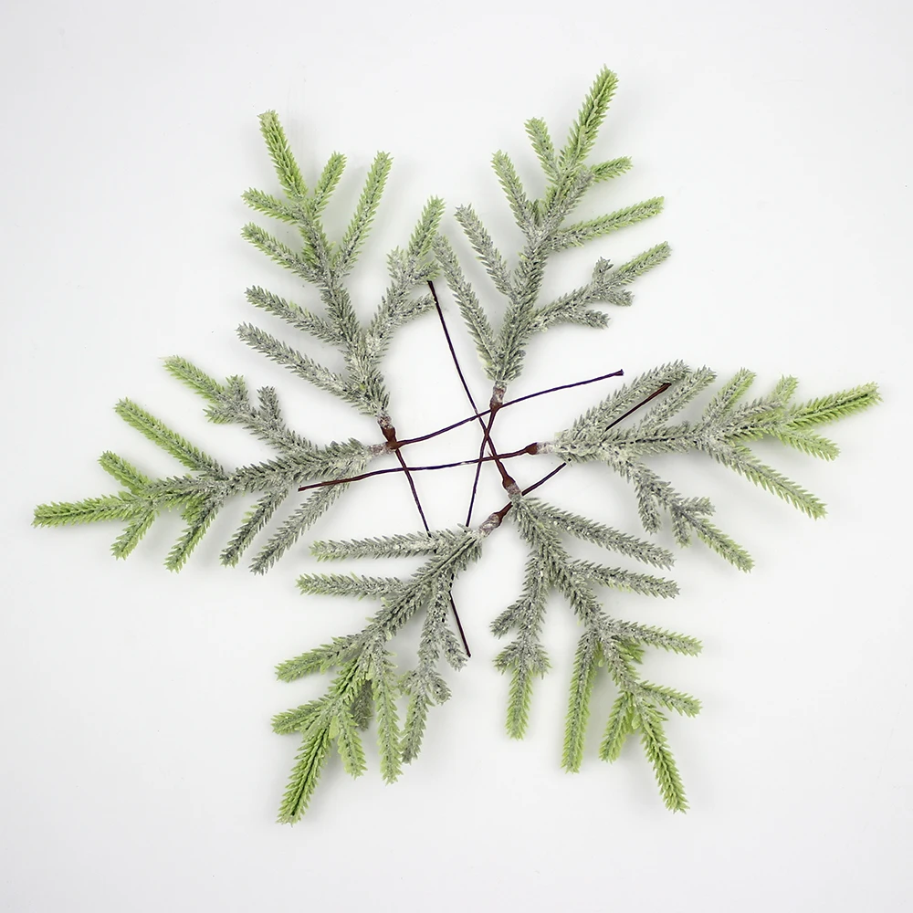 HUADODO 6 шт. мини моделирование сосновые ветки Искусственные Рождественские цветы для рождественского венка DIY украшения поддельные цветы