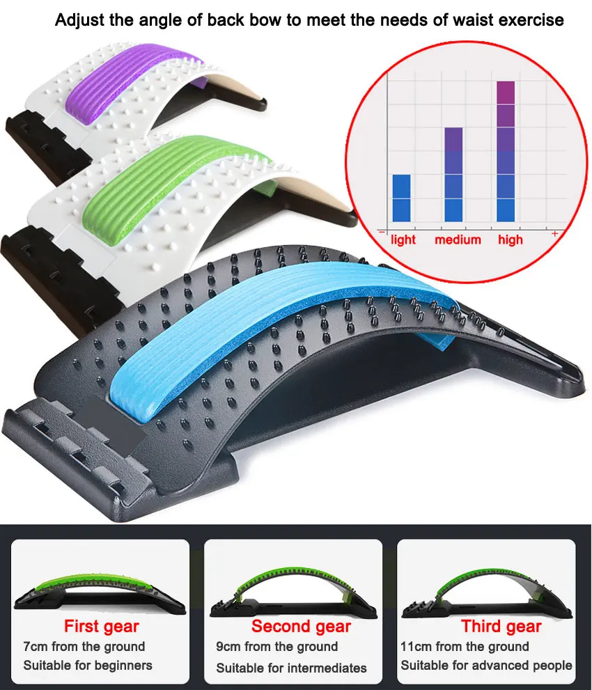 AMKEE массаж талии натяжение расслабляющее устройство Шейное тяги позвоночника выступ Тяговая доска поясничная Боли массаж релаксации