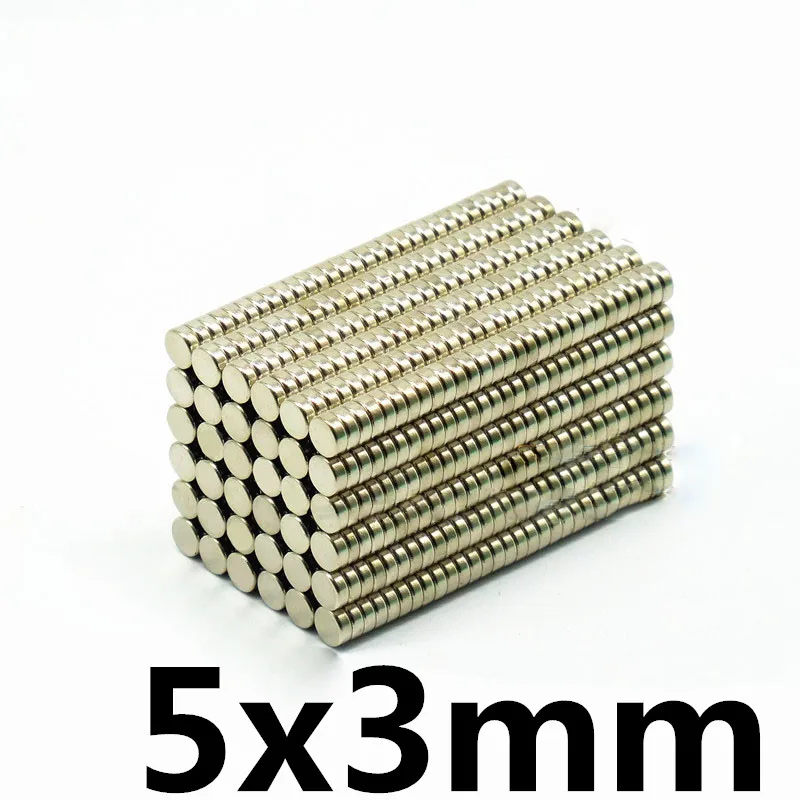 

50Pcs 5x3 Neodymium Magnet Permanent N35 NdFeB Super Strong Powerful Small Round Magnetic Magnets Disc 5mm x 3mm