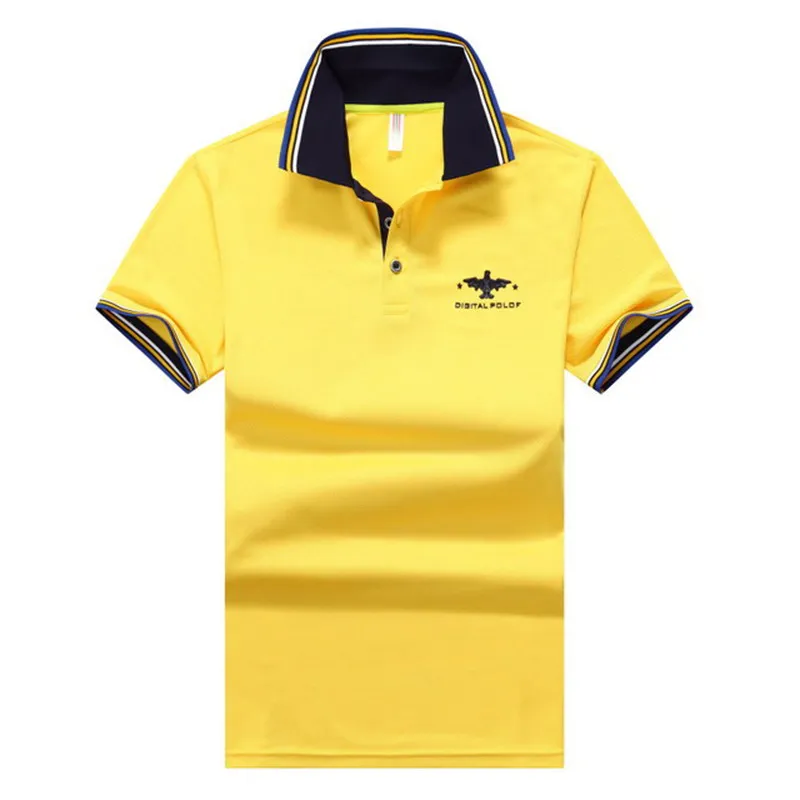 

Summer short-sleeved turtleneck Paul polo shirt men's ultra-large code loose cotton pure color Korean business casual
