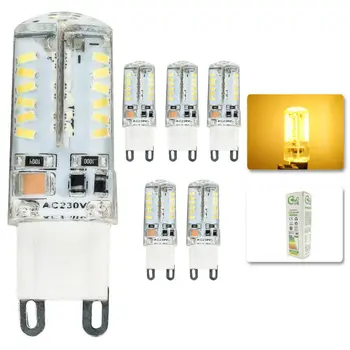 

5x LED Bulb lamp SMD 3014 G9 6W 58LED Corn Light AC 220V 360 Degree Replace Halogen Lamp Warm white good quality LED