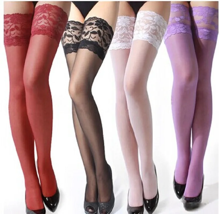 

Widened 14 cm Lace Female sexy stocking hose women Thigh high socks appeal to fix the leg show thin for women Free Shipping