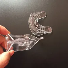 Быстрая 10 шт. двойной Отбеливание зубов рот лотки мягкий дуплексный силиконовый мундштук может быть зафиксирован мини светодиодный светильник