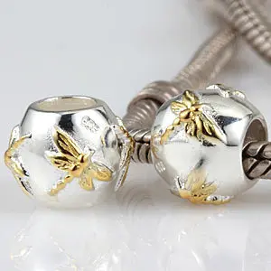 pandora gold and silver dragonfly charm pandora gold and silver dragonfly charm