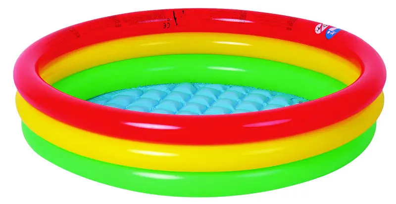 114x25 см круглая форма 3 кольца плоский детский бассейн, детский бассейн надувной детский летний бассейн для игры в воду(114 см x 25 см