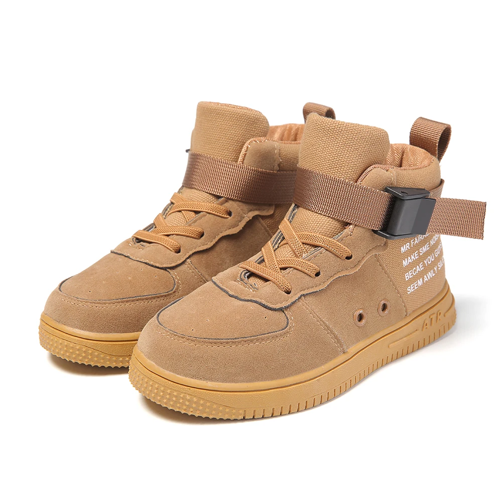 

COZULMA Boys Patch Ankle Boots For Kids Girls Autumn Breathable Non-slip Rubber Sole Fashion Sports High Shoes Size 26-36