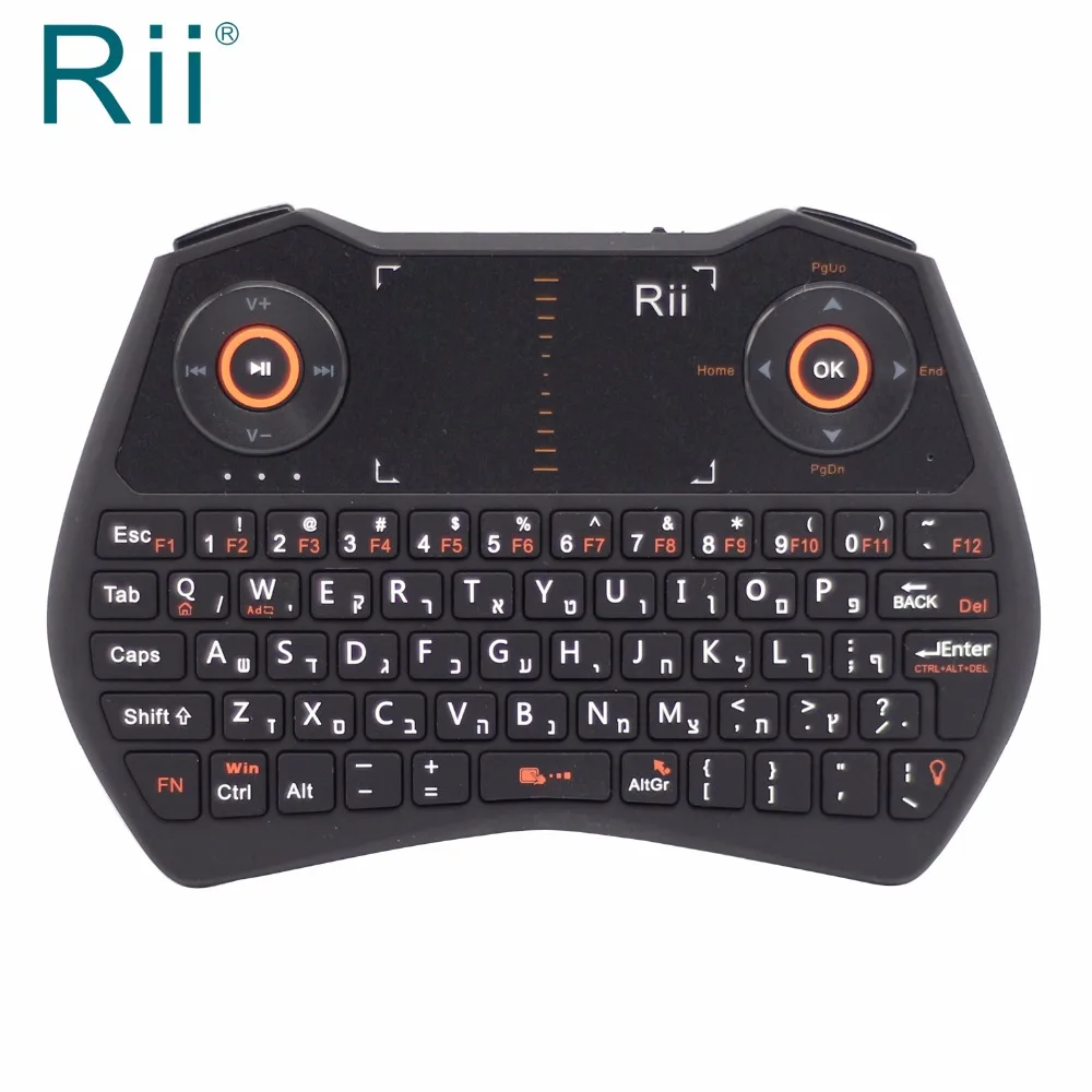 Original Rii i28 Hebrew Mini Keyboard 2.4GHz Wireless Keyboard Air Mouse with TouchPad for TV Box, Mini PC, Projectors Original Rii i28 Hebrew Mini Keyboard 2.4GHz Wireless Keyboard Air Mouse with TouchPad for TV Box, Mini PC, Projectors
