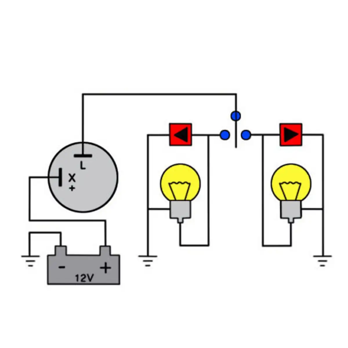 thumbnail interactive-video image 1 of 2 Pin LED Flasher Relay 5-Pack - 12V Adjustable Turn Signal Relay For Motorcycle LED Lights 1 of 3