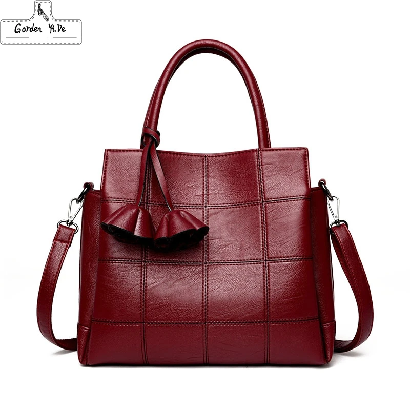

Luxury Women Vintage Plaid Bags Designer Handbags High Quality Leather Shoulder Bag Ladies Casual Tote Woman Sac a Main Handbag