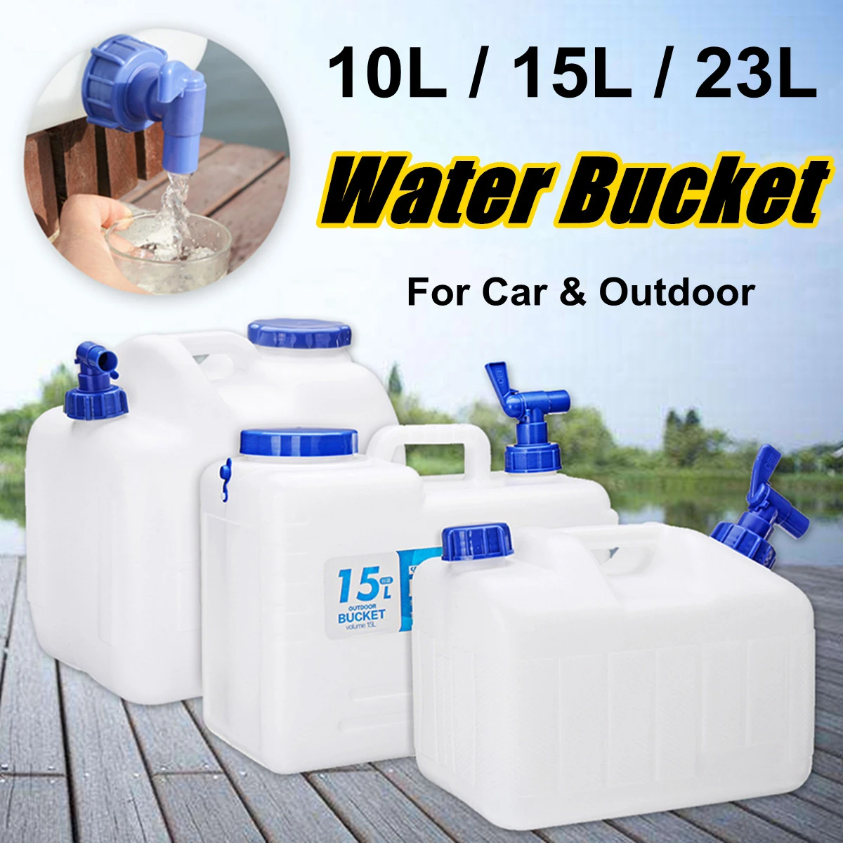 Water Container Carrier Water Dispenser 100L Water Storage Container Camping /& Hiking Water Jug Bucket Storage With Tap Car Water Tank Sport Water Bottle Bucket Sport Picnic Fishing Outdoor Self-drivi