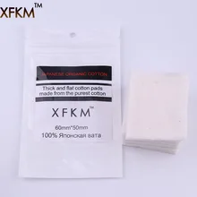 XFKM 10 шт./упак. органический японский хлопок для обслуживаемых атомайзеров и дрипок, катушка фитиль DIY электронная сигарета тепла провода органический натуральный хлопок
