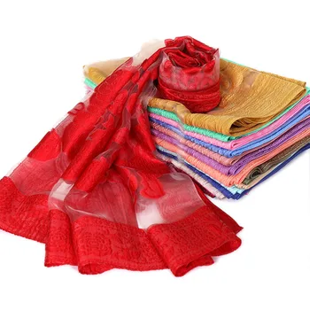 

women nice lace scarves silk polyester printe flower Islamic scarf muslim hijab wrap headband scarves/shawls 180*70cm 17 color