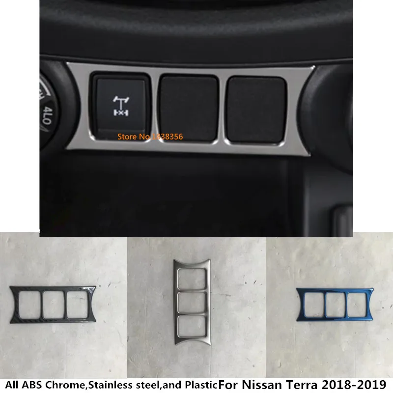

For Nissan Terra 2018 2019 Car styling body ABS Chrome control Socket Charge cigarette smoke lighter lamp switch frame trim 1pcs