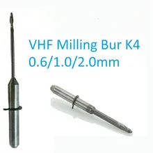 5 шт./лот длина 35 мм стоматологический диск из циркония/PMMA VHF фрезерные боры 0,6/1,0/2,0 мм для VHF K4 открытая система CAD CAM