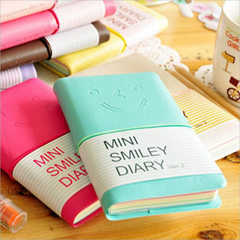 

1PCS Traveler Notebook Macarons Smiley Notepad Thicken Brochure Book Candy Color Manuscript Student and Office Stationery