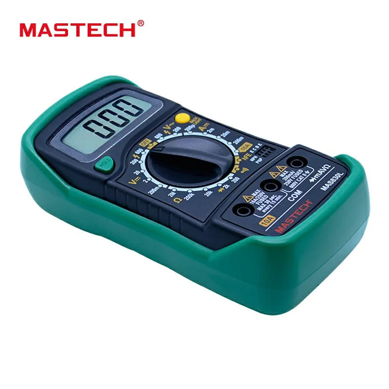 Цифровой мини Мультиметр MASTECH MAS830L ручной тестер постоянного тока с ЖК дисплеем и