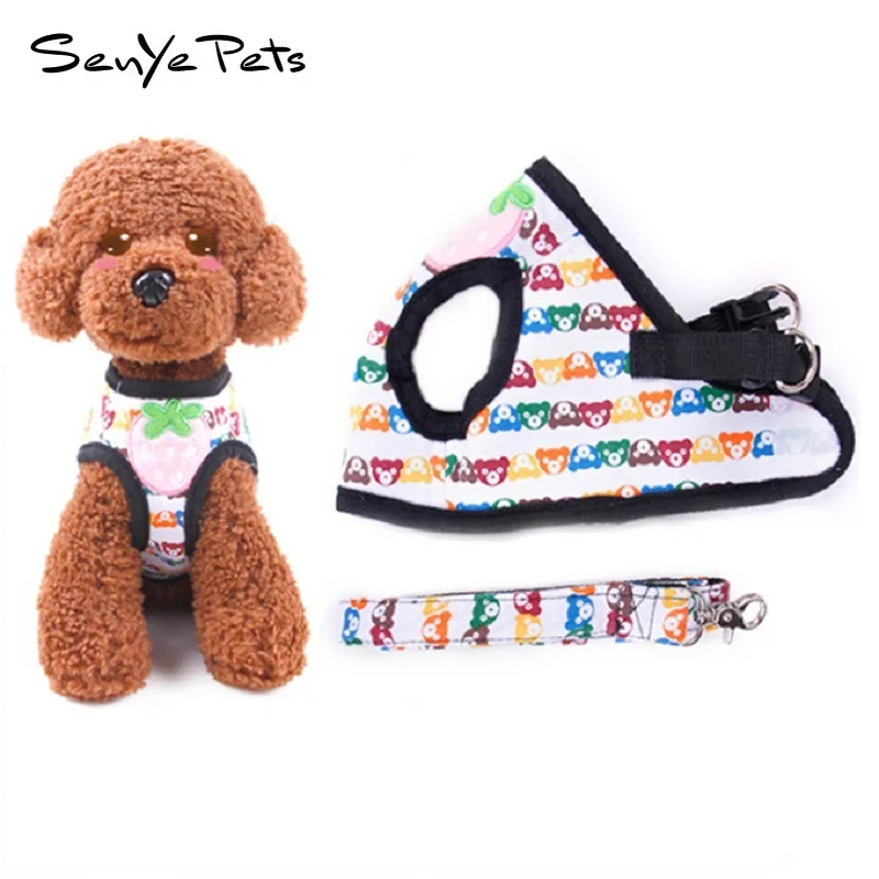 SENYE PETS 2018 Cute pattern dog leash dog leash with chest back style