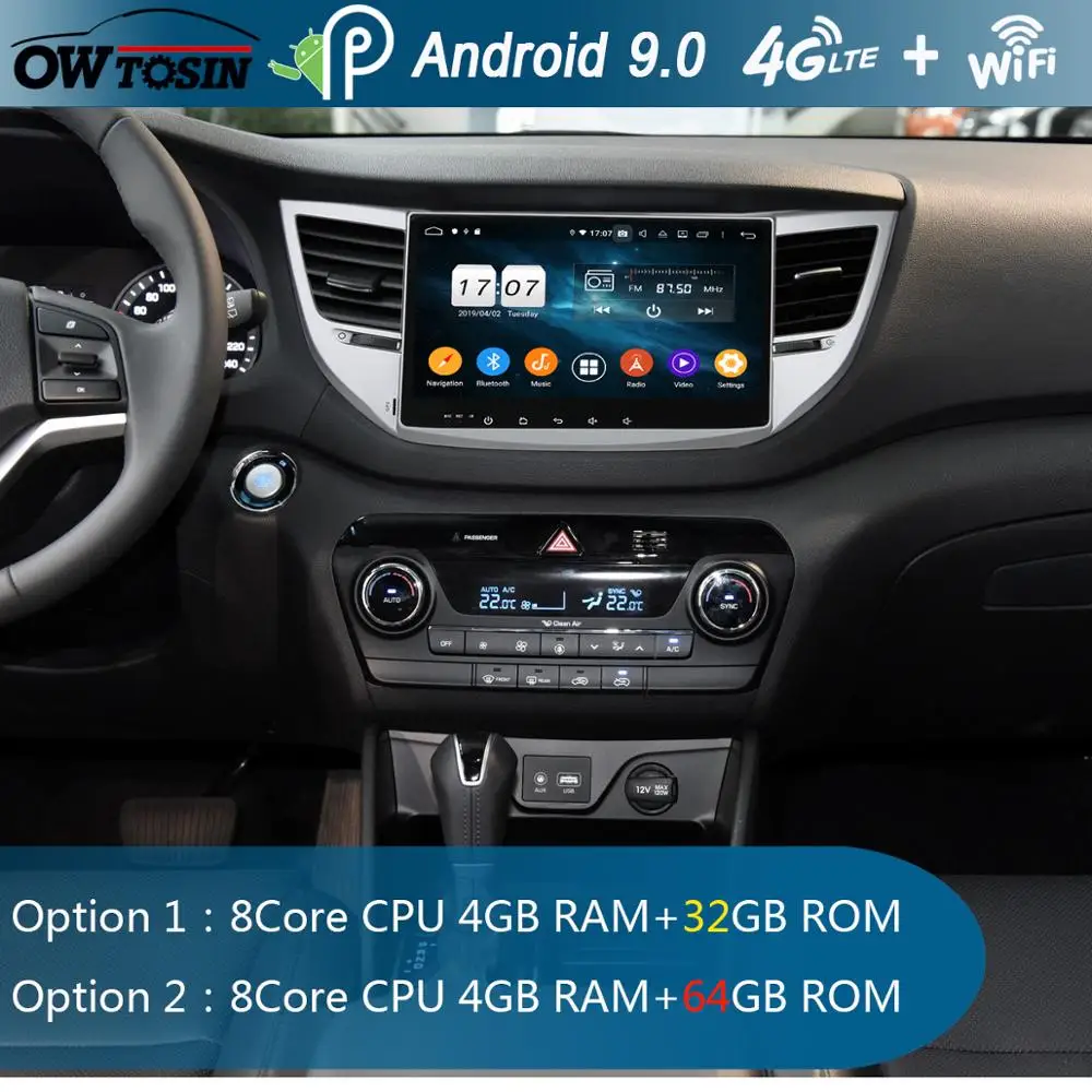 

10.1"IPS Octa Core 4G RAM+64G ROM Android 9.0 Car DVD Radio GPS Navi For Hyundai IX35 TUCSON 2014 2015 DSP CarPlay Parrot BT