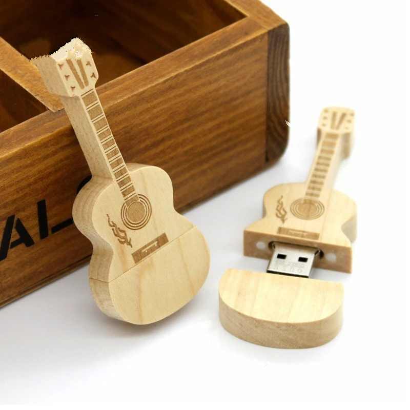 Деревянная гитара s модель usb флеш-накопитель Гитара-образный Флешка память 4 ГБ 8 ГБ 16 ГБ 32 ГБ 64 ГБ Флешка для подарка