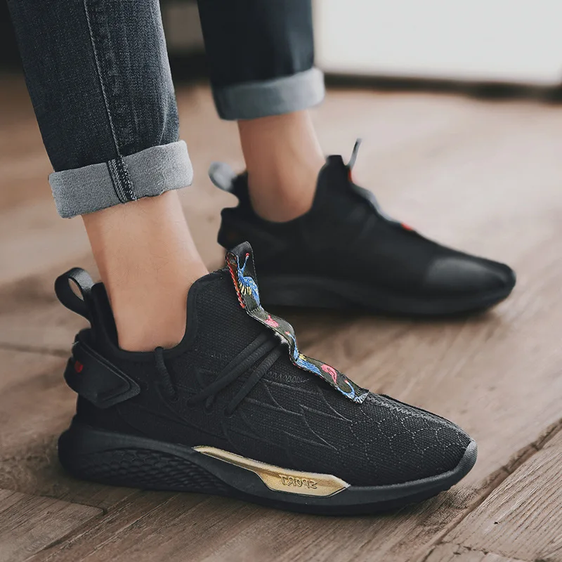 

INS fashion fly weave running sneakers light breathable sprots men casual shoes zapatillas outdoor jogging t masculino sneakers