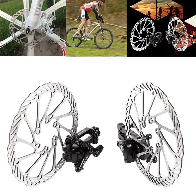 1 Pair of Mechanical Bike Disc Brake Front & Rear Disc Rotor Brake Kit for Mountain Bicycle 1 Pair of Mechanical Bike Disc Brake Front & Rear Disc Rotor Brake Kit for Mountain Bicycle